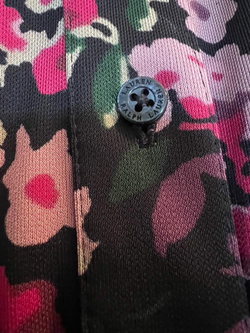 Lauren Ralph Lauren Black Floral Tie-Waist Long-Sleeve Dress size 8 - Picture 9 of 11